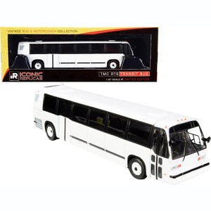 1999 TMC RTS Transit Bus Blank White "The Vintage Bus & Motorcoach Collection" 1/87 (HO) Diecast Model by Iconic Replicas - 1 of 4