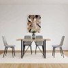 CAVINAS Modern Linen Dining Chairs Set of 4, Upholstered Dining Room Chairs with Padded Seats, High Backrest and Metal Frame - 3 of 4