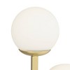 360 Lighting Rafael 30" Tall Large Modern Glam Luxe End Table Lamp 3-Light Gold Marble Metal Single White Globe Shade Living Room Bedroom Bedside - 3 of 4