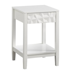 Marquise Modern End Table White - Buylateral - 1 of 3