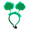 Zodaca 2 Piece Set Green Shamrock Headband and Collar for Medium and Large Dog, St. Patrick's Day Pets Cloth Costume - 3 of 4