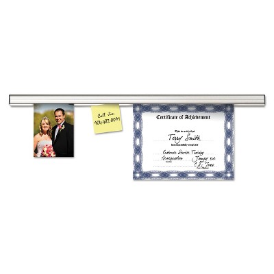 Advantus Grip-A-Strip Display Rail 96 x 1 1/2 Aluminum Finish 2015