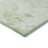 Green And Ivory Floral Washable Indoor Outdoor Area Rug - 4 of 4