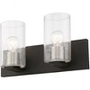 Livex Lighting Zurich 2 - Light Vanity in  Black/Brushed Nickel - 3 of 4