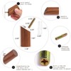 Chery Life Adhesive Wall Hooks Hat Rack, Wooden Coat Hooks Wall Mounted, Heavy Duty Hooks, 4Pack - 3 of 4