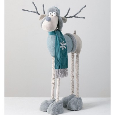 Sullivans Standing Telescopic Legs Moose Figurine 30"H & 24"H Blue