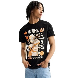 Seven Times Six Naruto Shippuden Men’s Anime T-Shirt Naruto Uzumaki With Kunai Graphic Tee - 1 of 4