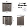6x5 FT Outdoor Metal Storage Shed with Lockable Sliding Doors, Galvanized Steel Garden Shed for Backyard, Patio & Garage – Weatherproof & Ventilated - 2 of 4