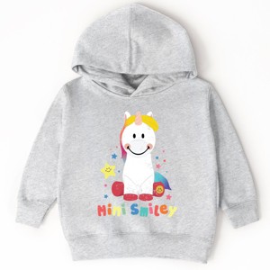 The Juniper Shop Mini Smiley Unicorn Distressed Toddler Hoodie - 1 of 4
