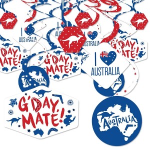 Big Dot of Happiness Australia Day - G'Day Mate Aussie Party Hanging Decor - Party Decoration Swirls - Set of 40 - 1 of 4