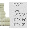 Home Weavers Elegance Essentials 550GSM 100% Cotton Zero Twist Super Absorbent Bath Towel Set - 2 of 4