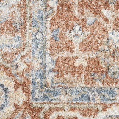 Vintage Persian Denim Multi 5' x 7' Flatweave Washable Area Rug