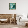 Stupell Industries Never Fish Alone Dog Floating Frame Canvas Art, Gold, 25" x 25" - 3 of 4