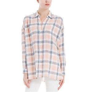 Max Studio London Womens Plaid Button Up Shirt - 1 of 1