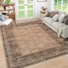 Border Area Rug Washable Rug for Living Room Soft Stain Resistant Rug Non Slip Floor Cover Non Shedding Bedroom Rug - 3 of 4