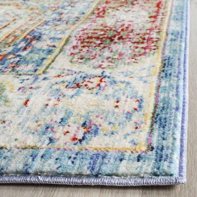 Valencia Blue Wool and Synthetic Easy Care Runner Rug