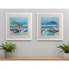 HomeRoots Set of Two Blue Day At The Beach Square Framed Art - 2 of 4