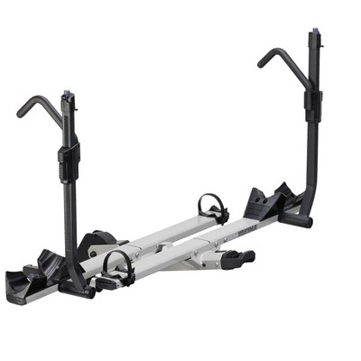 Yakima StageTwo 2 Inch Premium Platform 2 Bike Tray Hitch Rack Accommodates 52 Inches Wheelbases with Remote Tilt Lever and SKS Locks, Slate