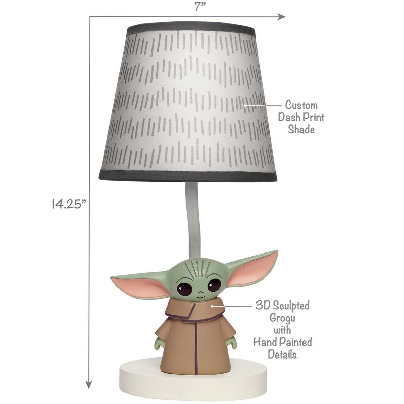 Lambs & Ivy Star Wars The Child/Baby Yoda Nursery Lamp with Shade and Bulb, 3 of 6
