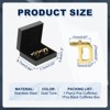 Unique Bargains Men Weddings Gift Classic Alphabet Cuff Links with Box 2 Pcs - 2 of 3