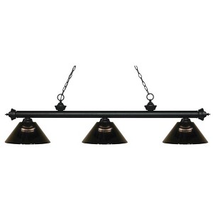 Z-Lite Riviera 3 - Light Island Pendant Light in  Matte Black - 1 of 1