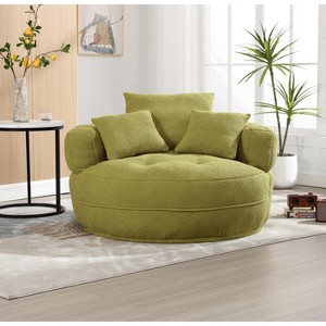 Lyngins Chenille Bean Bag Sofas for Kids and Adults,Fluffy Lazy Sofa Chairs with High-Resilience Sponge Padding for Living Room - 1 of 4