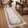 Washable Rug Modern Floral Rug Non Slip Low Pile Rug Stain Resistant Area Rug Non Shedding Indoor Floor Cover for Bedroom Living Room - 4 of 4