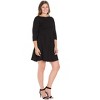 24seven Comfort Apparel Perfect Fit and Flare Plus Size Pocket Dress - 2 of 4