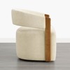 Spruce&Spring Modern Upholstered Dining Chair with Casters & Wood Armrests - 3 of 4