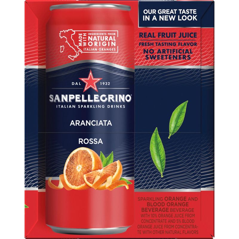 Sanpellegrino Blood Orange Italian Sparkling Beverage - 6pk/11.15 fl oz Cans, 3 of 11