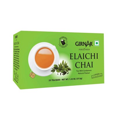 Girnar Elaichi (Cardamom) Tea Bags, (25 Tea Bags)