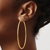 Black Bow Jewelry 2mm x 70mm 14k Yellow Gold Polished Tube Round Hoop Earrings - 3 of 4