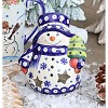 Blue Rose Polish Pottery 655 Vena Small Snowman - 3 of 3