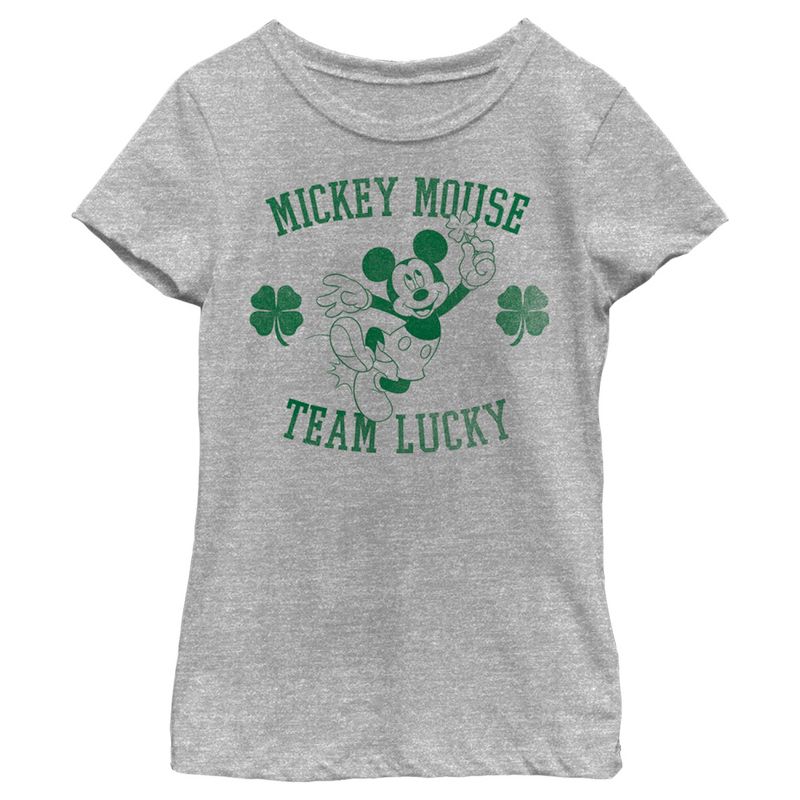 Girl's Disney Mickey Mouse Team Lucky T-Shirt, 1 of 6