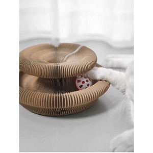 Magic Organ Cat Scratcher Board Cat Ball Adventure The Ultimate Interactive Mental Physical Exercise for Indoor Cats Toy Foldable Cat Toys - 1 of 4