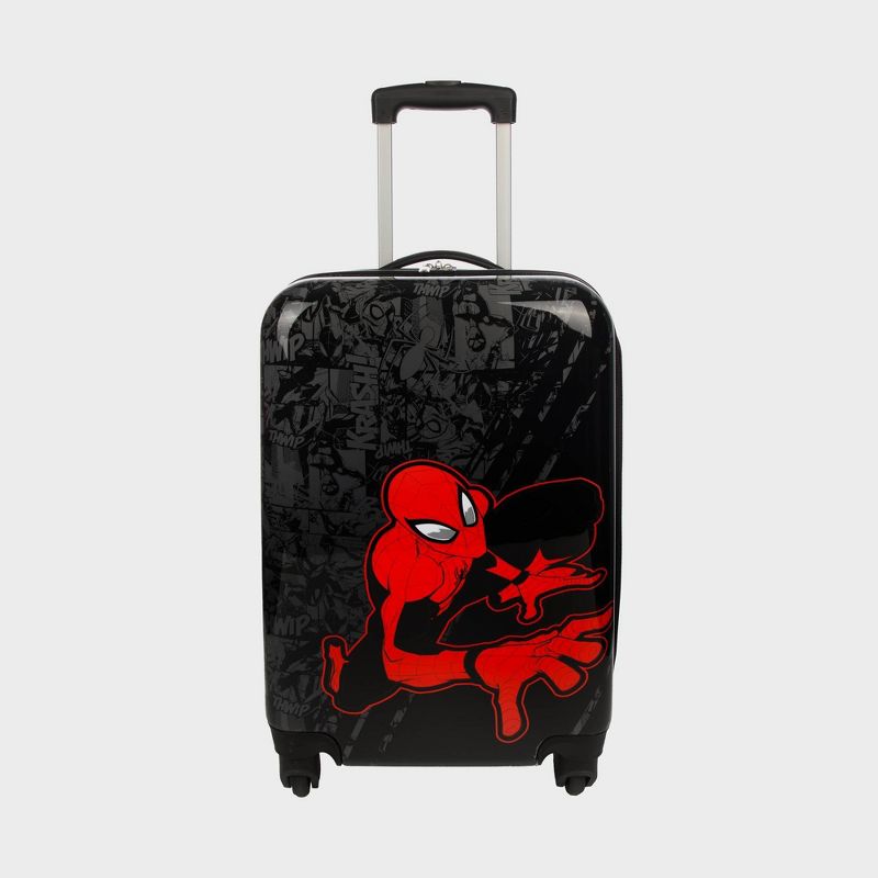 Spider-Man Kids&#39; 4pc Hardside Checked Skate Wheels Luggage Set, 3 of 9