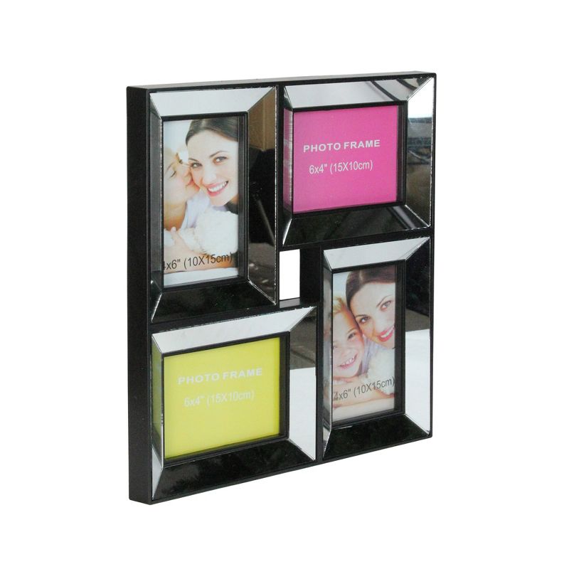 Northlight 13.75" Black Trimmed Glass Encased Collage Photo Picture Frame Wall Decoration, 2 of 5