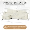 118'' Corduroy Modular L-Shaped Sectional Sofa with Ottoman and Removable Cushions - 2 of 4