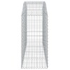 vidaXL Gabion Basket Silver Galvanized Iron 78.7 x 19.7 x 47.2 in - 78.7" x 19.7" x 39.4"/47.2" - 4 of 4