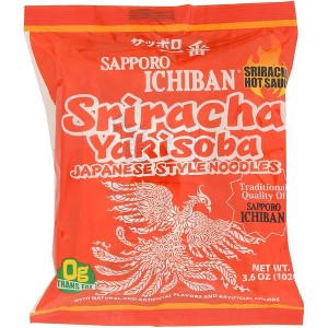 Sapporo Chow Mein Sriracha Yakisoba - Case of 24 - 3.6 oz - 1 of 1