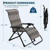 1 Pack Portable Rattan Lounger, Adjustable Folding Outdoor Lounger, Wide Armrests, 330 lbs Weight Capacity, Brown - 3 of 4