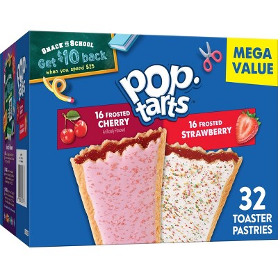 Pop-Tarts Frosted Cherry and Frosted Strawberry Pastry Variety Pack - 32ct / 54.1oz