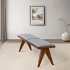 Christopher Knight Home Susie Modern 51" Rubber Wood Upholstered Rectangle Bench - 4 of 4
