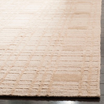 Sand Geometric Hand-Knotted Wool 8' x 10' Area Rug