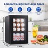 EUHOMY 1.6cu.ft Mini Fridge Cooler - Mini Beverage Cooler, Black - 2 of 4