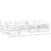 5 Pieces Sofa With Ottoman, 4 Seater Sectional Sofas Large With Waist Pillow And Throw Pillows, Large L Shape Sofa For Living Room-Cuddlewood - 4 of 4
