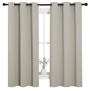 NICETOWN Grommet Top Blackout Curtains, Thermal Insulated Noise Reducing Window Drapes (Set of 2) - 1 of 4