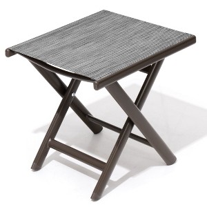 Crestlive Products Outdoor Side Table, Aluminum Outdoor End Table, Outdoor Folding Side Table with Textilene, Small Patio Coffee Table - 1 of 4