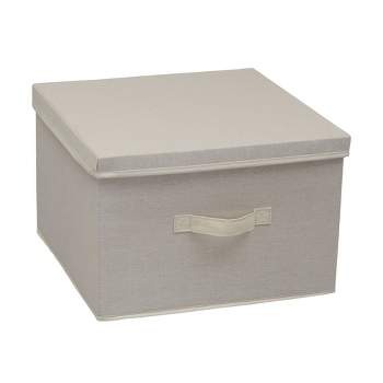 Household Essentials Canvas Large Storage Box - Natural