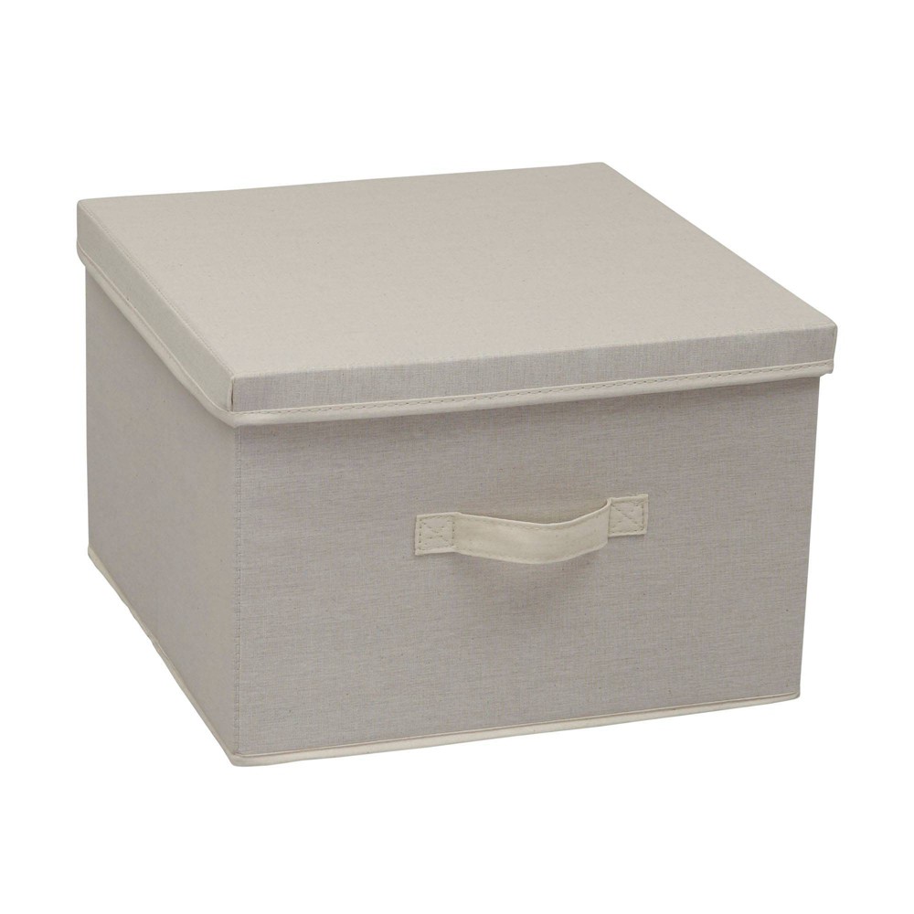 Photos - Clothes Drawer Organiser Household Essentials Square Storage Box with Lid Natural